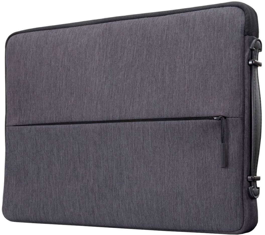 Back. Lenovo - Urban 13" Laptop Sleeve Case - Charcoal Gray.