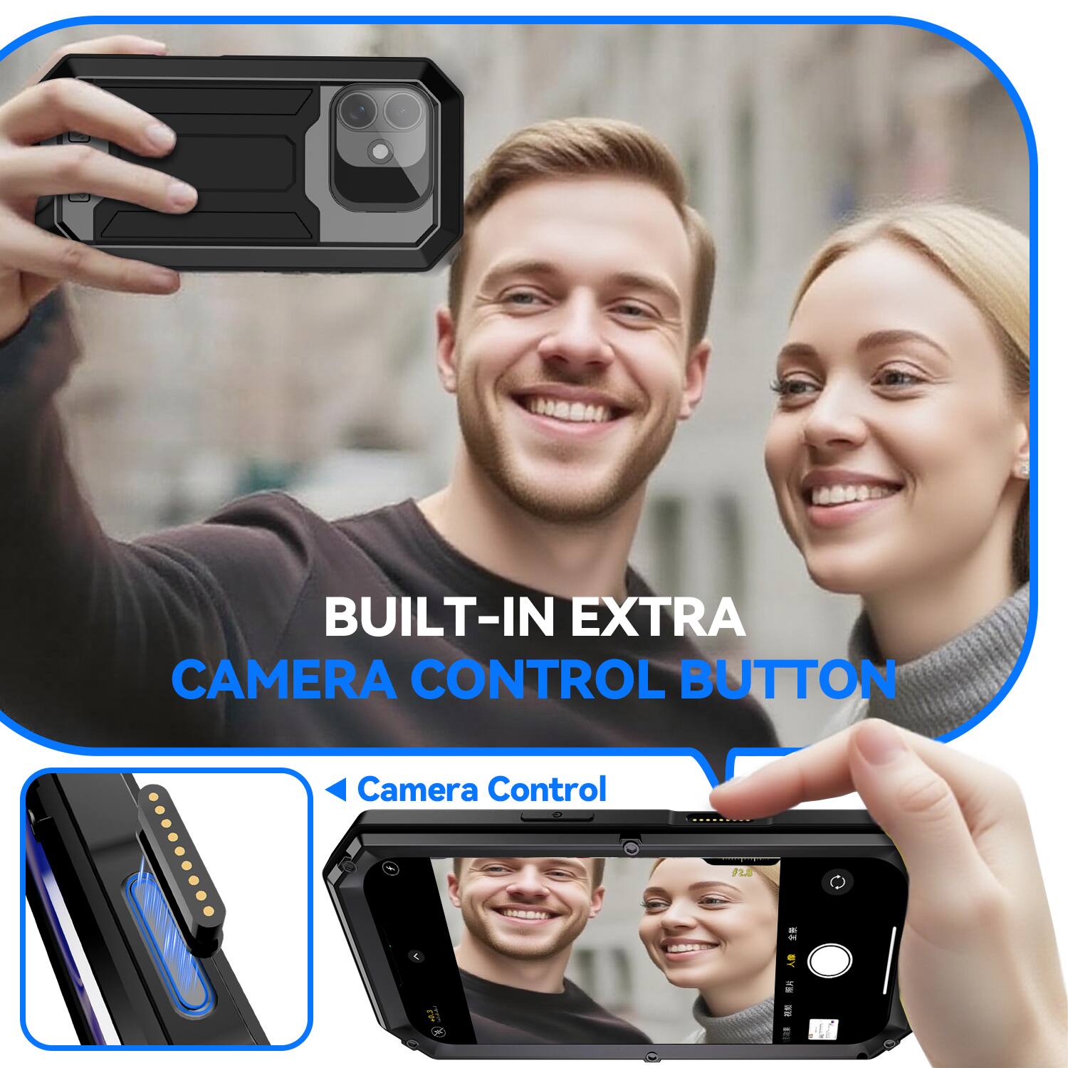 BUILT-IN EXTRA CAMERA CONTROL BUTTON

Camera Control