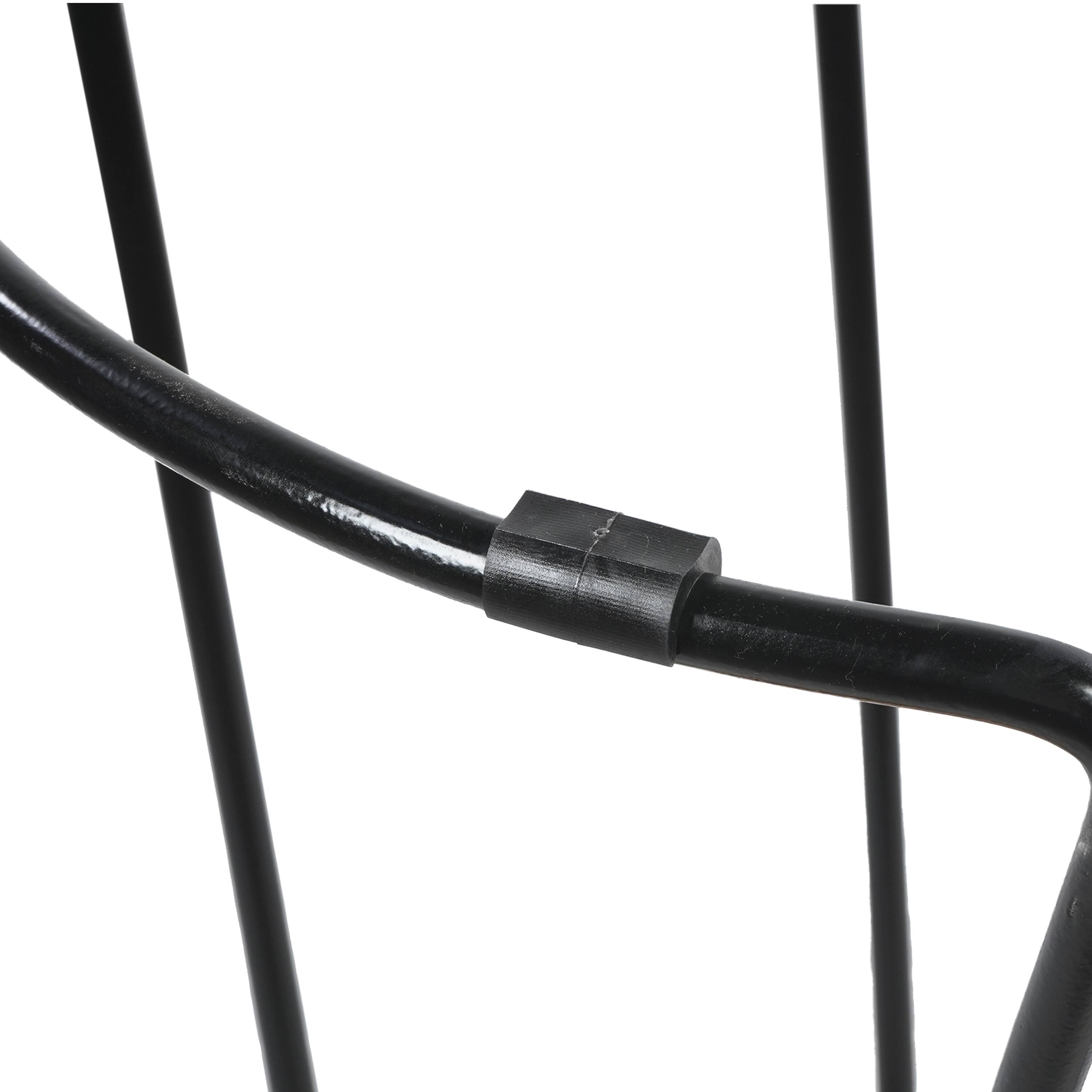 Alt View 9. Manhattan Lane - Ela 24 Inch Counter Height Stool, Mango Wood Saddle Seat, Iron Frame - Brown and Black.