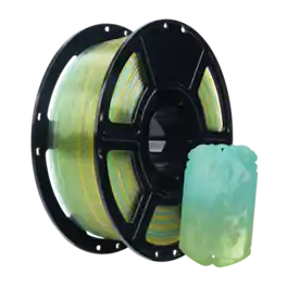 Flashforge - PLA Crystal Rainbow 3D Printer Filament-1.75mm-1kg (2.2 lbs) Spool - Oz Wizard Green