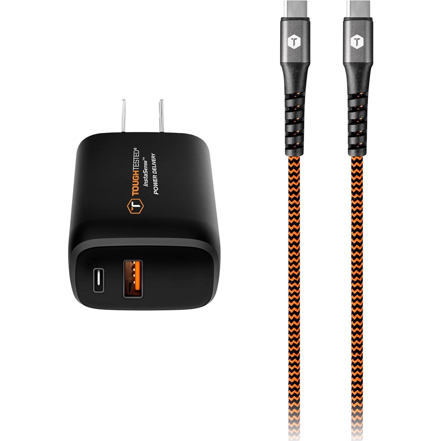 Alt View 11. ToughTested - 20W 10' Wall Charger - Black.