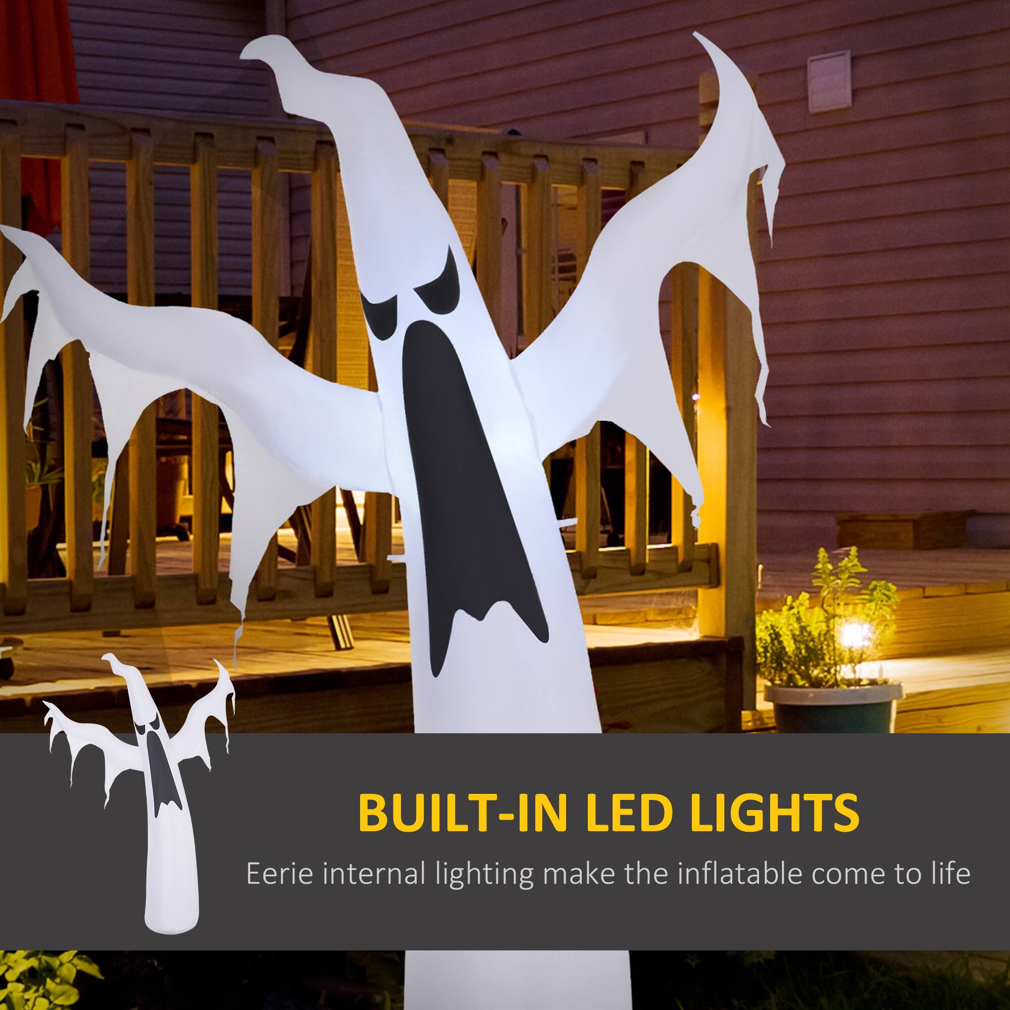 BUILT-IN LED LIGHTS  
Eerie internal lighting make the inflatable come to life