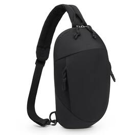 Unique Bargains - Small Sling Bag with RFID Blocking Mini Fanny Pack Convertible Crossbody Anti Theft Chest Bag for Travel Hiking - Black