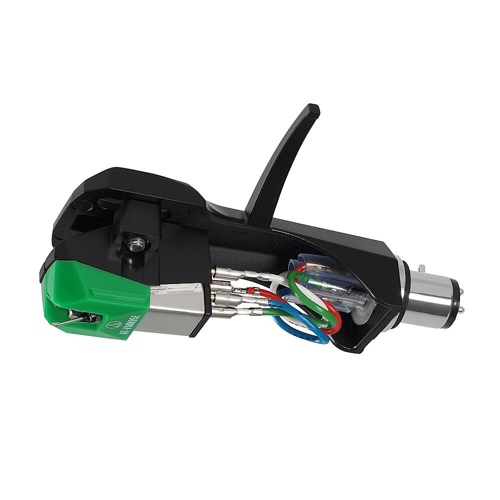 Angle. Audio-Technica - Audio Technica AT-VM95E/H Headshell/Cartridge Kit - Green.