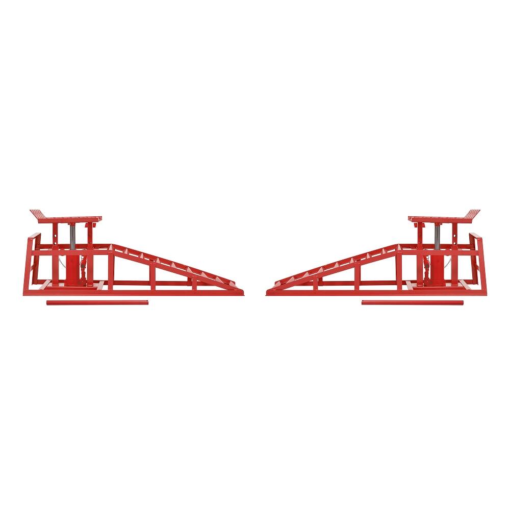 Alt View 6. Ropilly - Ropilly 5 Ton Hydraulic Car Ramps Truck Service Lifts with Pedal Red 2 Pack.