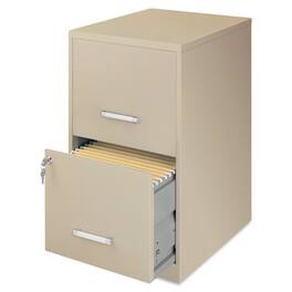 SlickBlue - Two-Drawer Locking Metal Vertical File Cabinet Color for Office Use - Putty