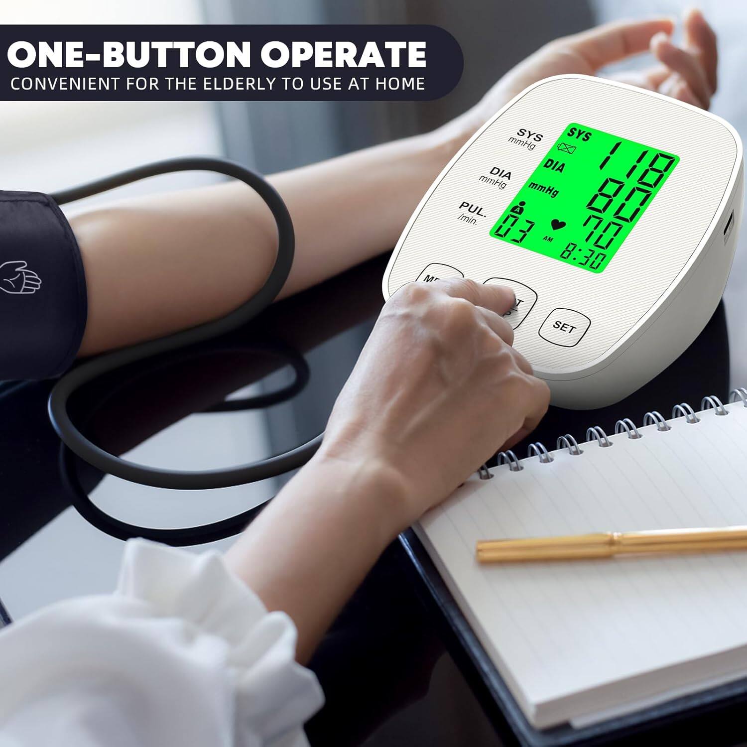 ONE-BUTTON OPERATE  
CONVENIENT FOR THE ELDERLY TO USE AT HOME