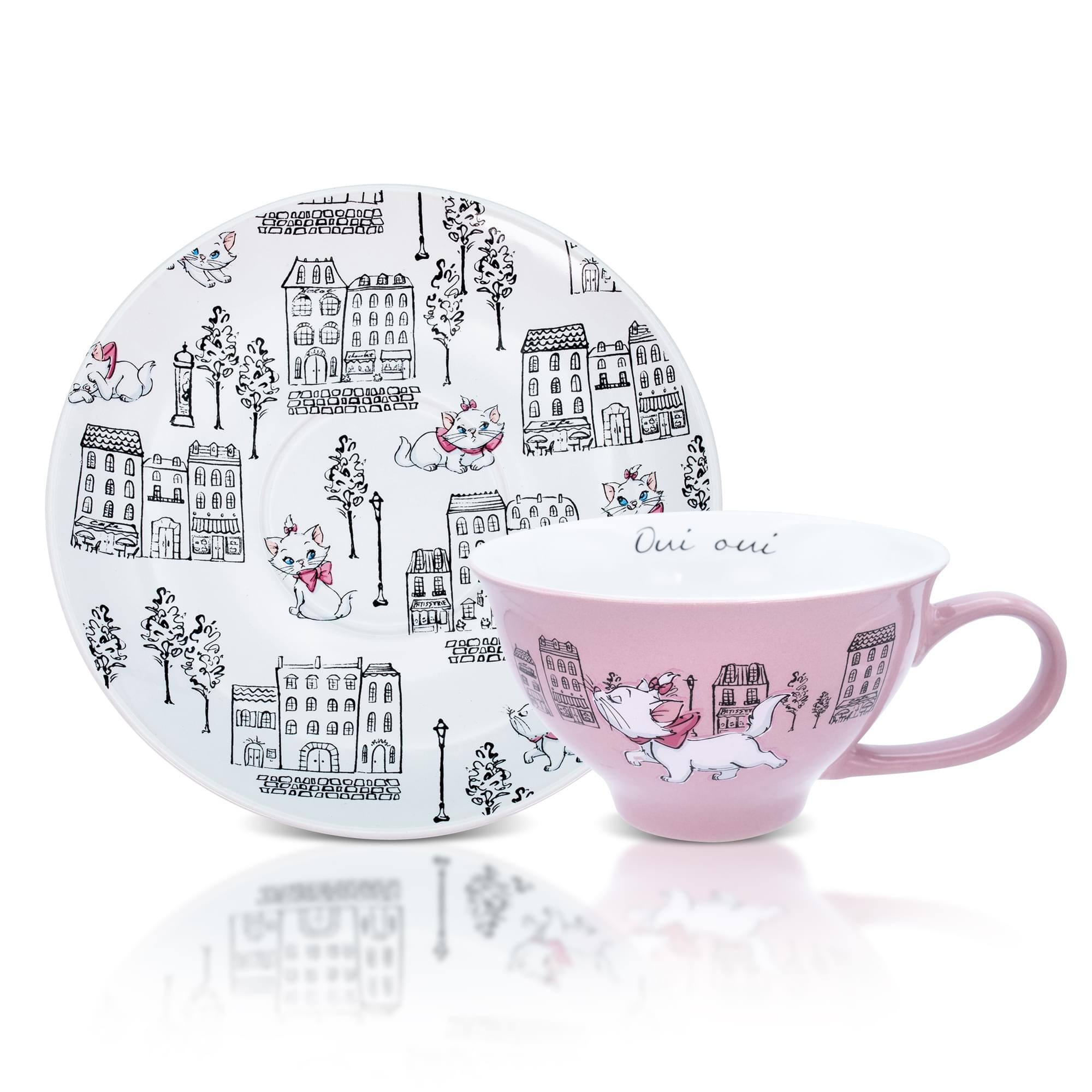 Silver Buffalo - Disney The Aristocats Marie Ceramic Teacup and Saucer Set - Pink