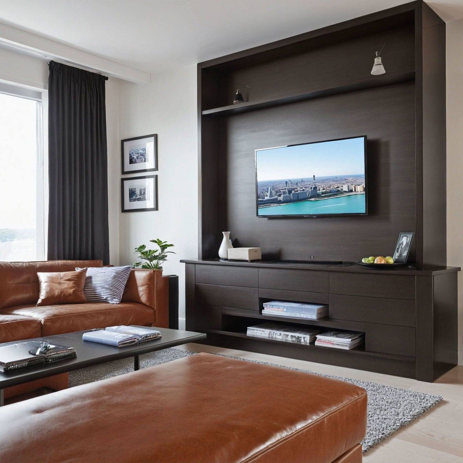 Angle. Mount-It! - Single Stud Tilt & Swivel TV Wall Mount for 17–50" – Compact, Full Motion, VESA Compatible, Easy Install - Black.