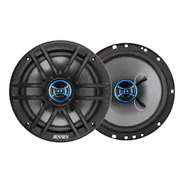 Jensen - JS62 6.5" 2-Way Car Speakers Pair | 200W Peak | 100W Each | 1" Mylar Dome Tweeter - Black