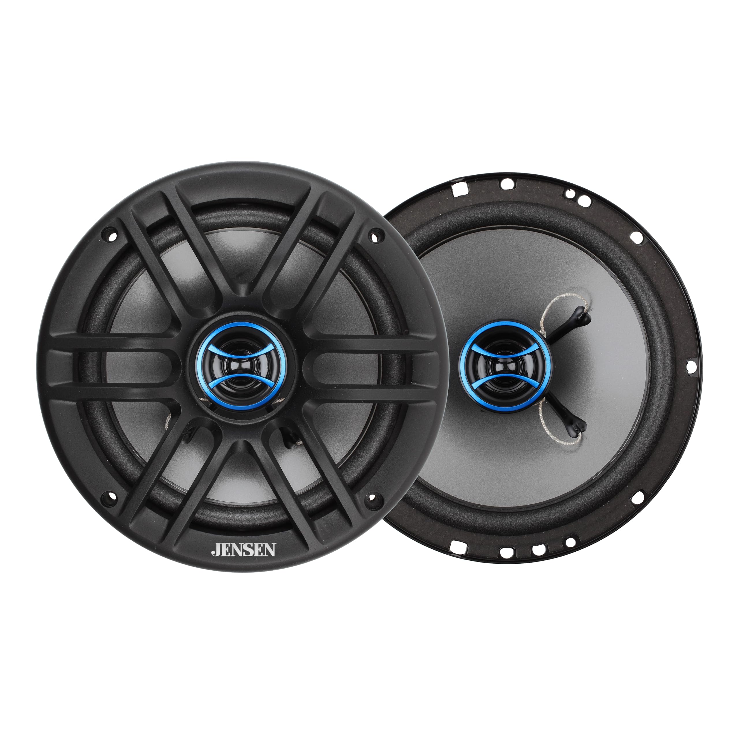 Front. Jensen - Jensen JS62 6.5" 2-Way Car Speakers Pair | 200W Peak | 100W Each | 1" Mylar Dome Tweeter - Black.