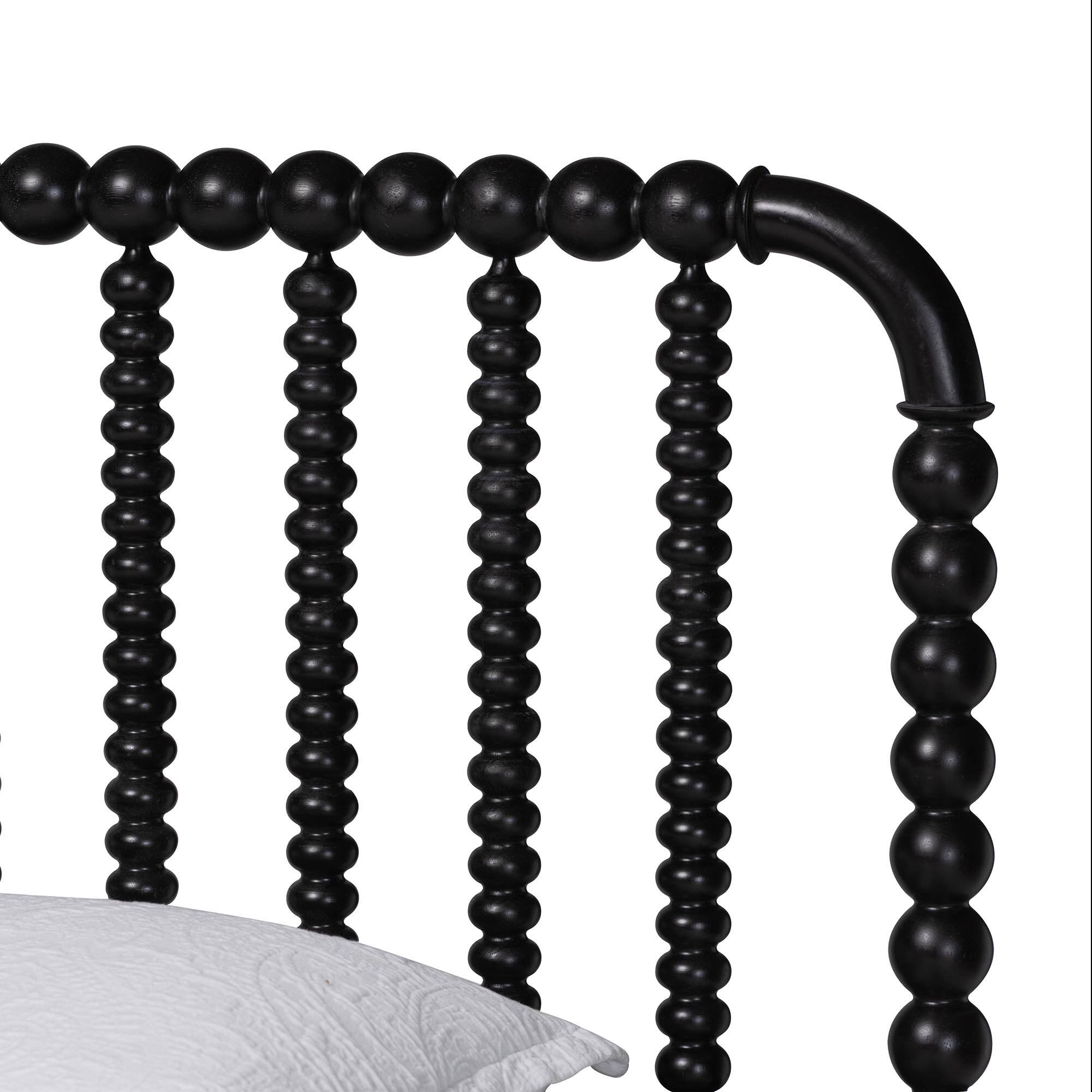 Alt View 2. Baxton Studio - Lucera 6-Drawer Platform Bed with Bobbin Frame, Twin - Black.
