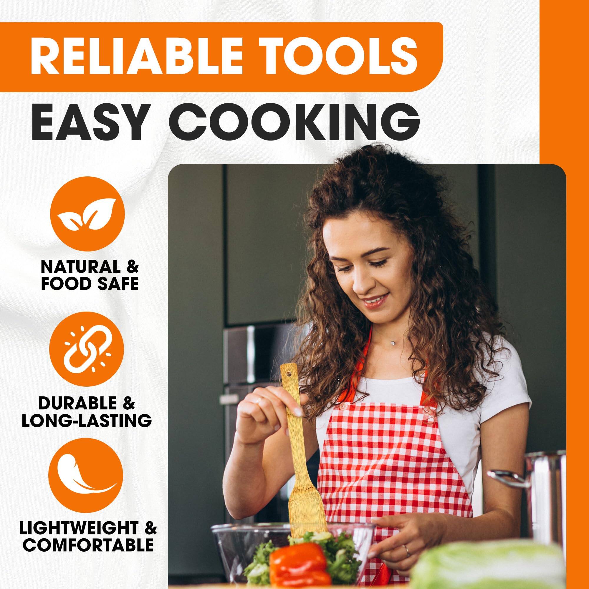 RELIABLE TOOLS  
EASY COOKING  

NATURAL & FOOD SAFE  
DURABLE & LONG-LASTING  
LIGHTWEIGHT & COMFORTABLE