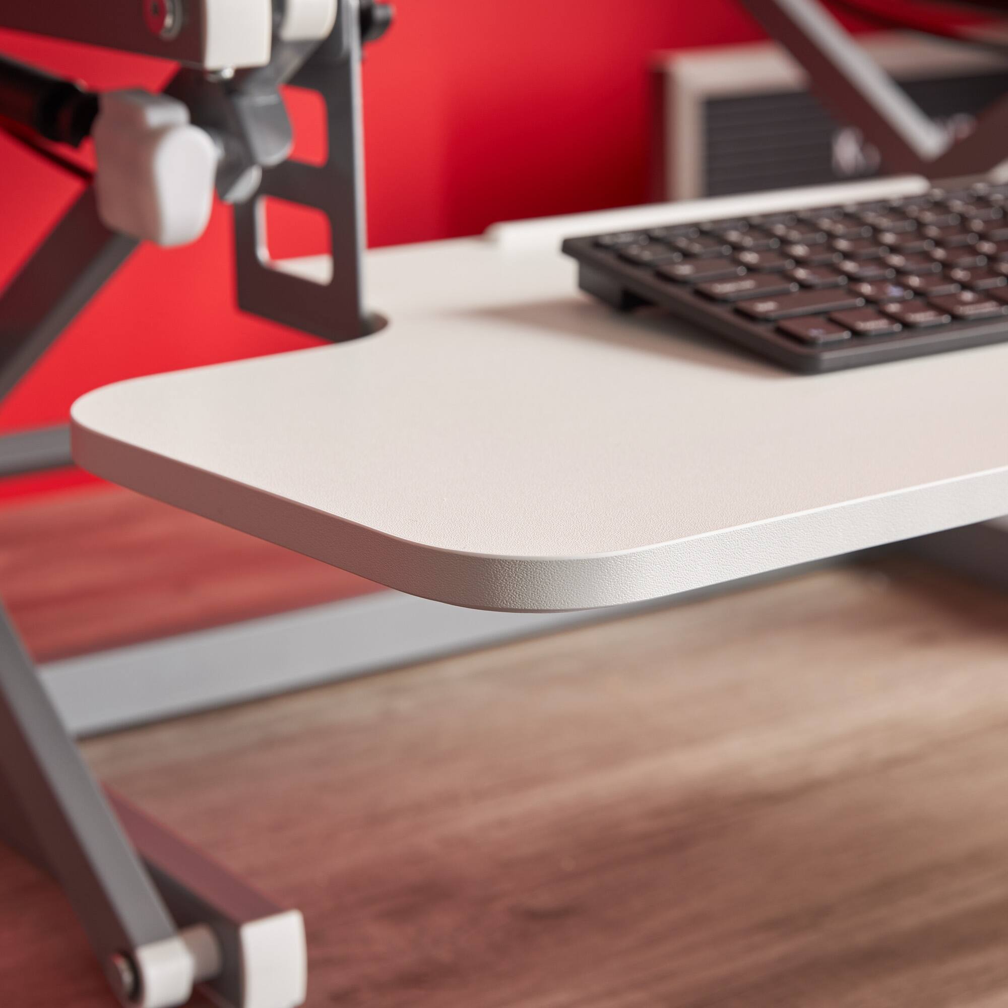 Alt View 16. True Seating - Ergo Height Adjustable Standing Desk Converter, Small - White.