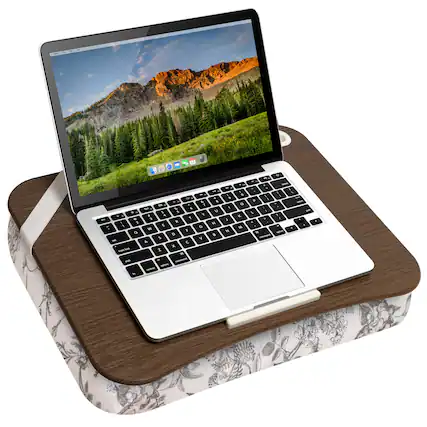 Front. LapGear - Designer Lap Desk (Fits up to 15" Laptop) - Hummingbird Toile.