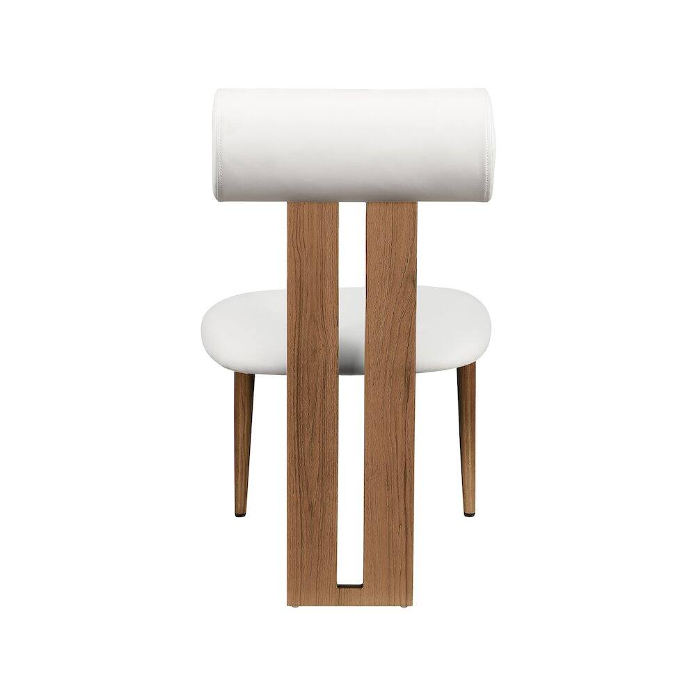 Alt View 1. Meridian Furniture - Dario Cream Vegan Leather Dining Chair, Set of 2 - Beige.