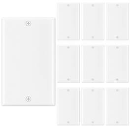 Cmple.com - Cmple - Keystone Wall Plate Cover Ethernet Wall Plates for Modular Inserts, RJ45 Keystone Jack - 10 Pack - 1 Gang GFCI - White
