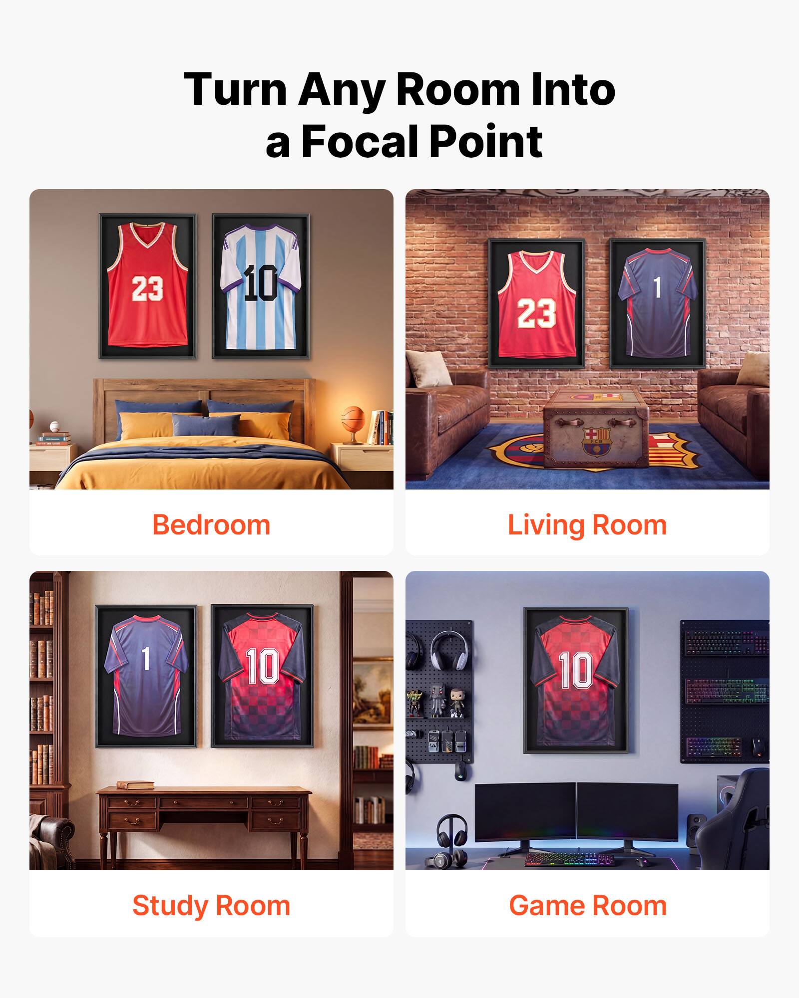Turn Any Room Into a Focal Point

- Bedroom
- Living Room
- Study Room
- Game Room