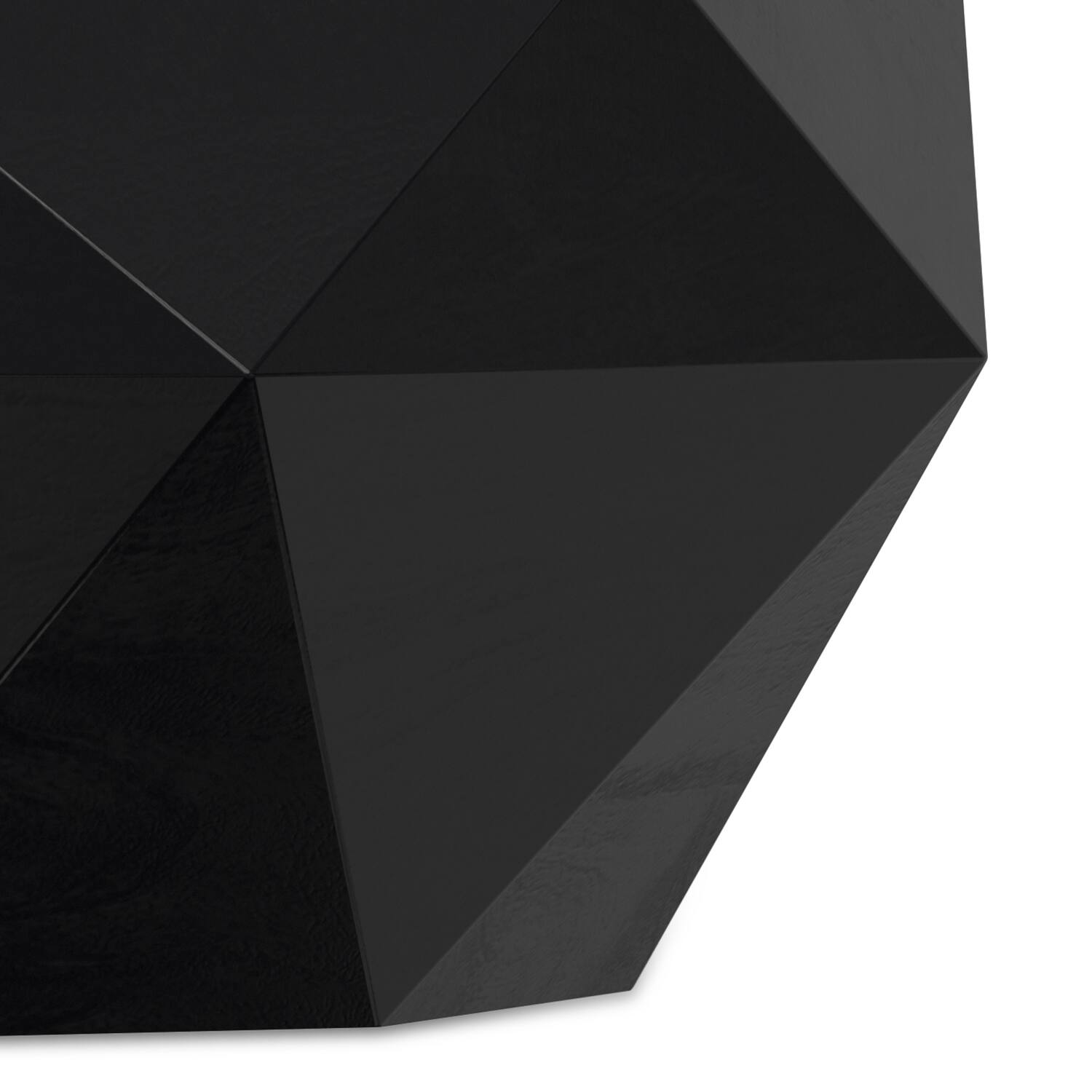 Alt View 7. Simpli Home - Zayn SOLID ACACIA WOOD 35 inch Wide Irregular Contemporary Coffee Table in Black, Fully Assembled - Black.