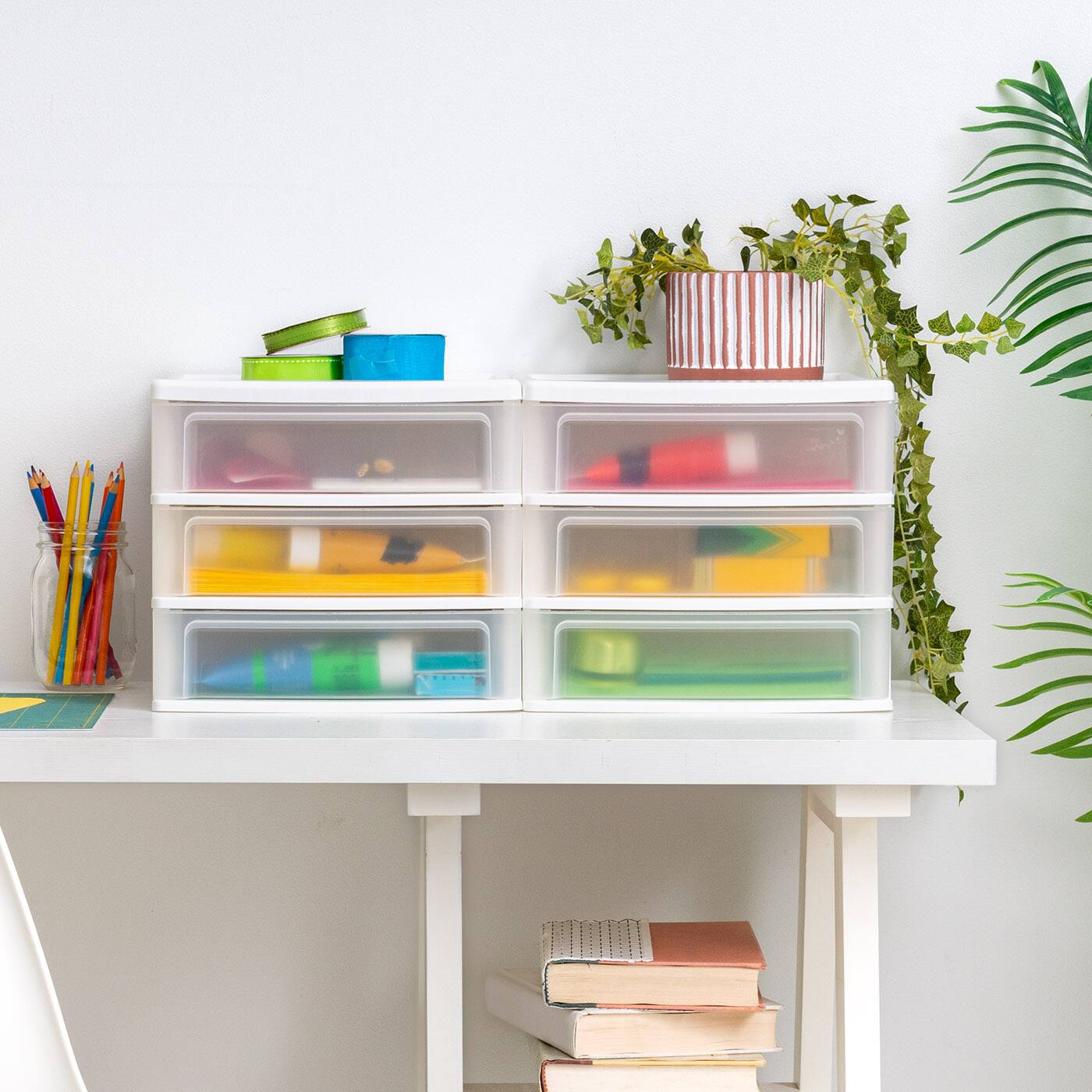 Alt View 6. IRIS USA - IRIS USA Plastic Clearview Desktop organize with Drawers.