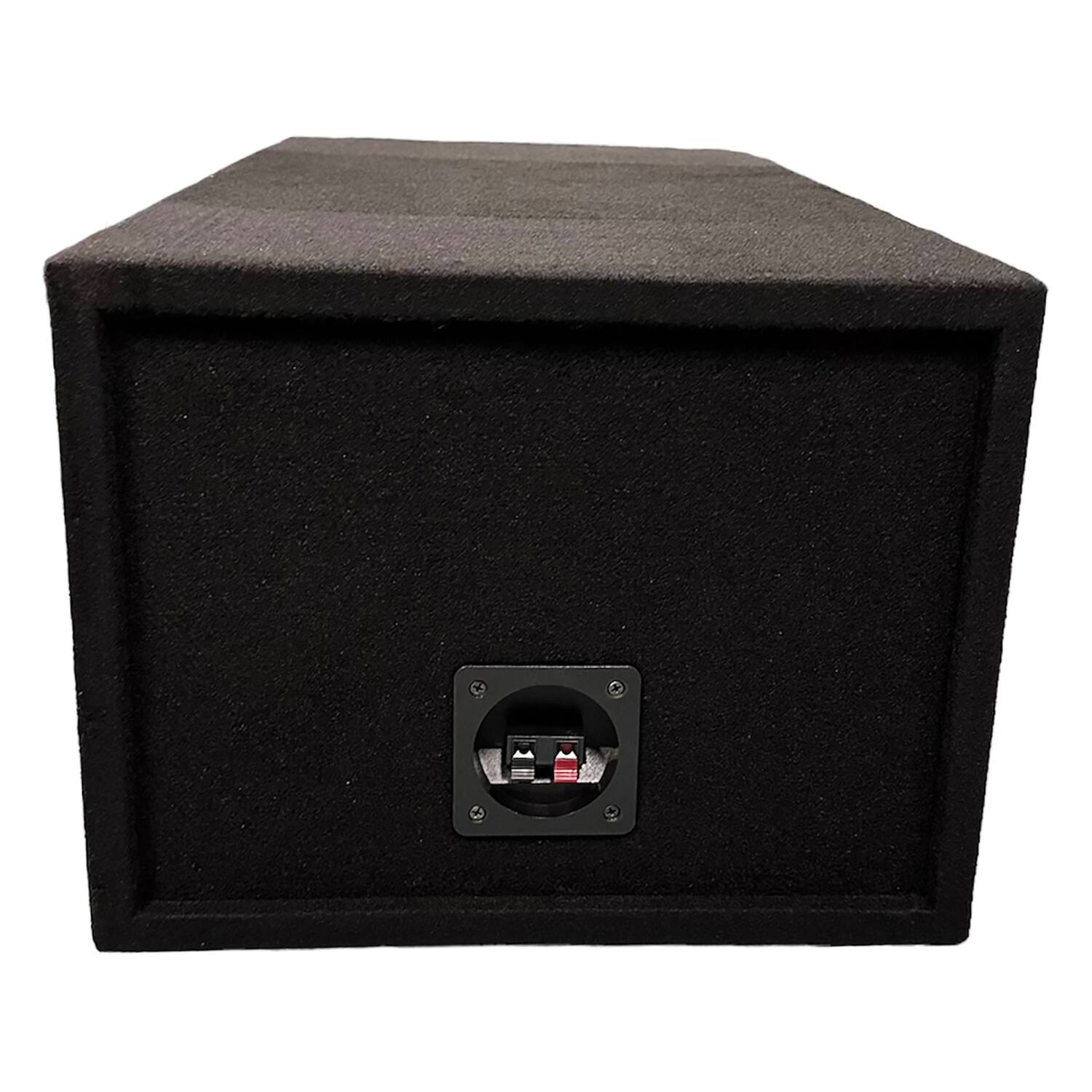 Angle. King Boxes - King Boxes D12v D12v 12-in. Double-speaker Single-port Black Carpeted Enclosure - Black.