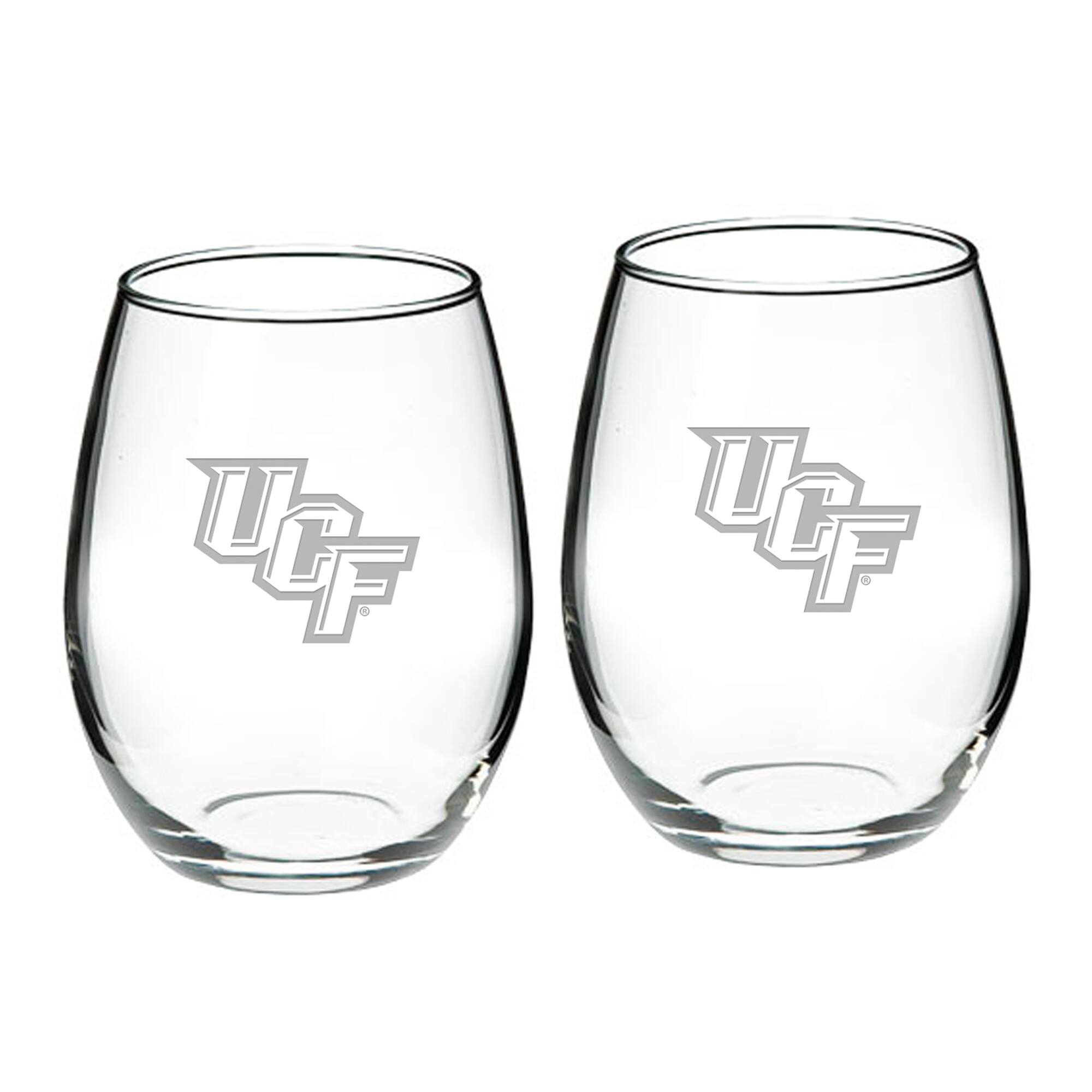 Jardine - UCF Knights 2-Piece 21oz. Stemless Wine Glass Set - Multicolor