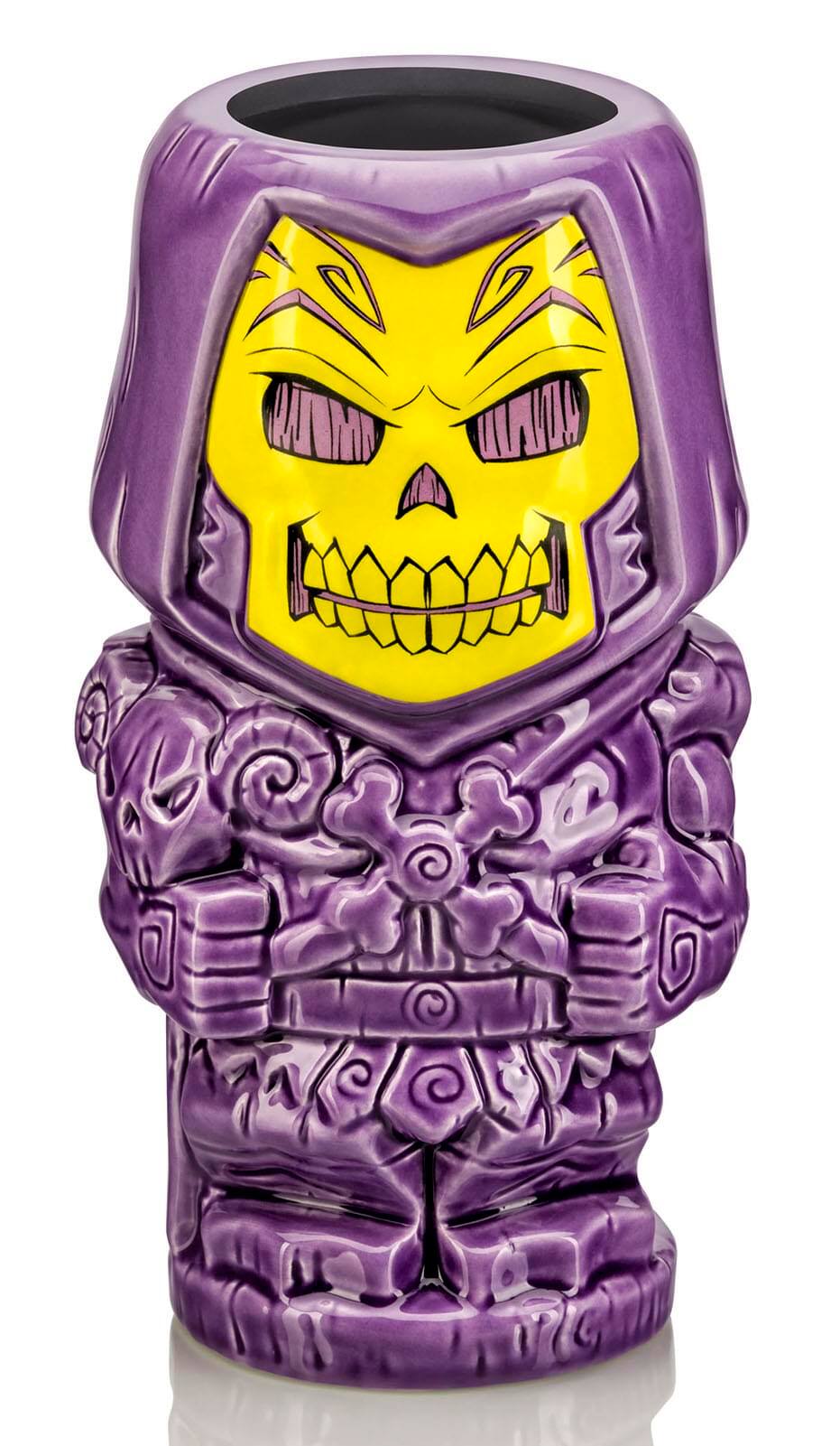 Front. Masters of the Universe - Geeki Tikis Masters of the Universe Skeletor Ceramic Mug | Holds 21 Ounces - Purple.