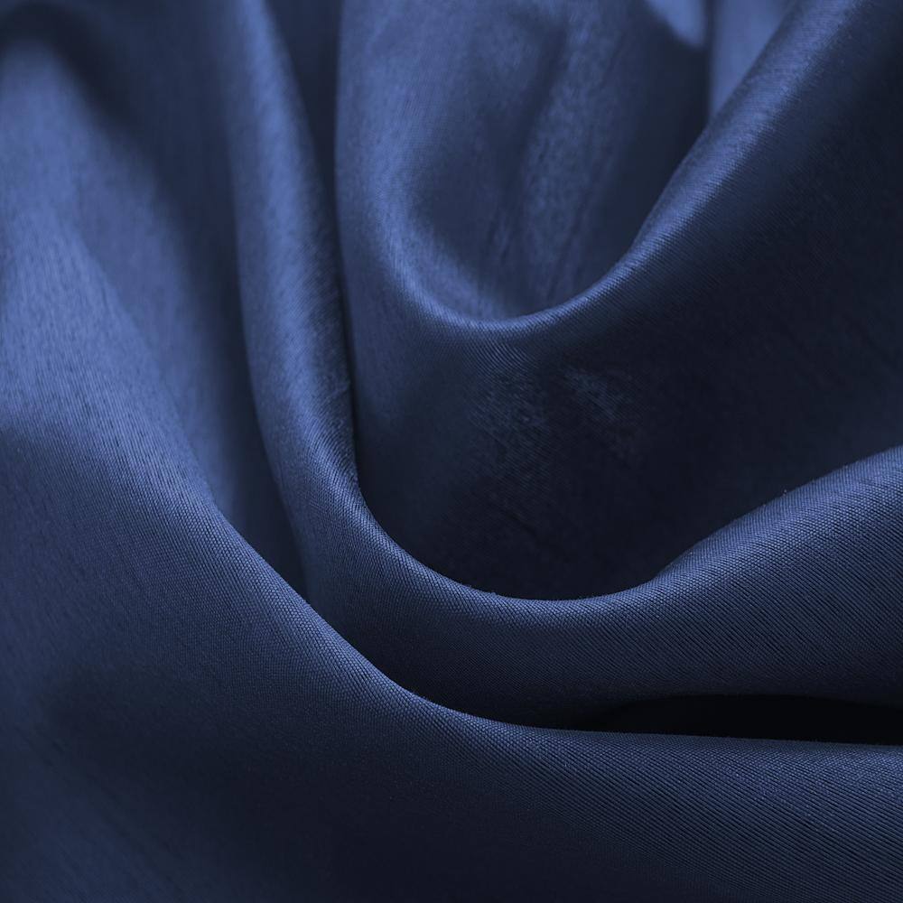 Angle. RT Designers Collection - RT Designers Collection Nikki Premium Rod Pocket Curtain Panel 54" x 90" Navy - Navy.