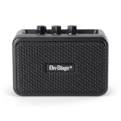 Alt View 5. On Stage Stands - On-Stage 4" Travel Electric Guitar Amp - Lightweight&Portable, Bluetooth, USB C, Full Range Speakers, 3-Hour Charge for - Black.