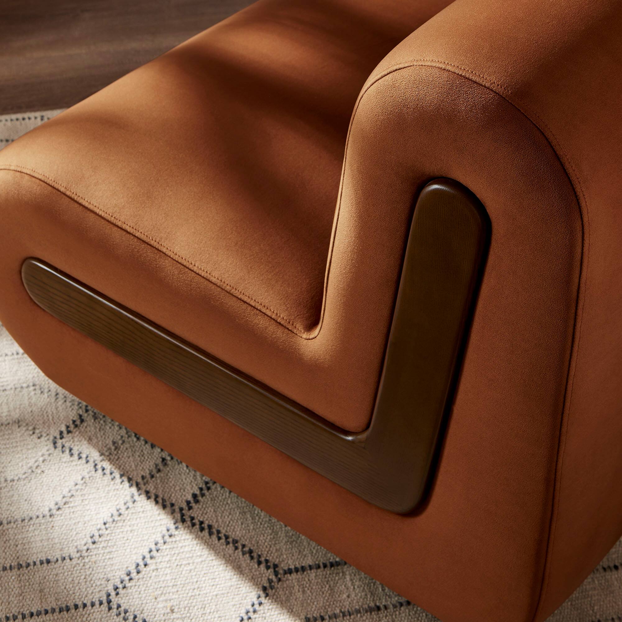 Alt View 1. Modway - Denby Performance Velvet Accent Chair by Modway - Rust.