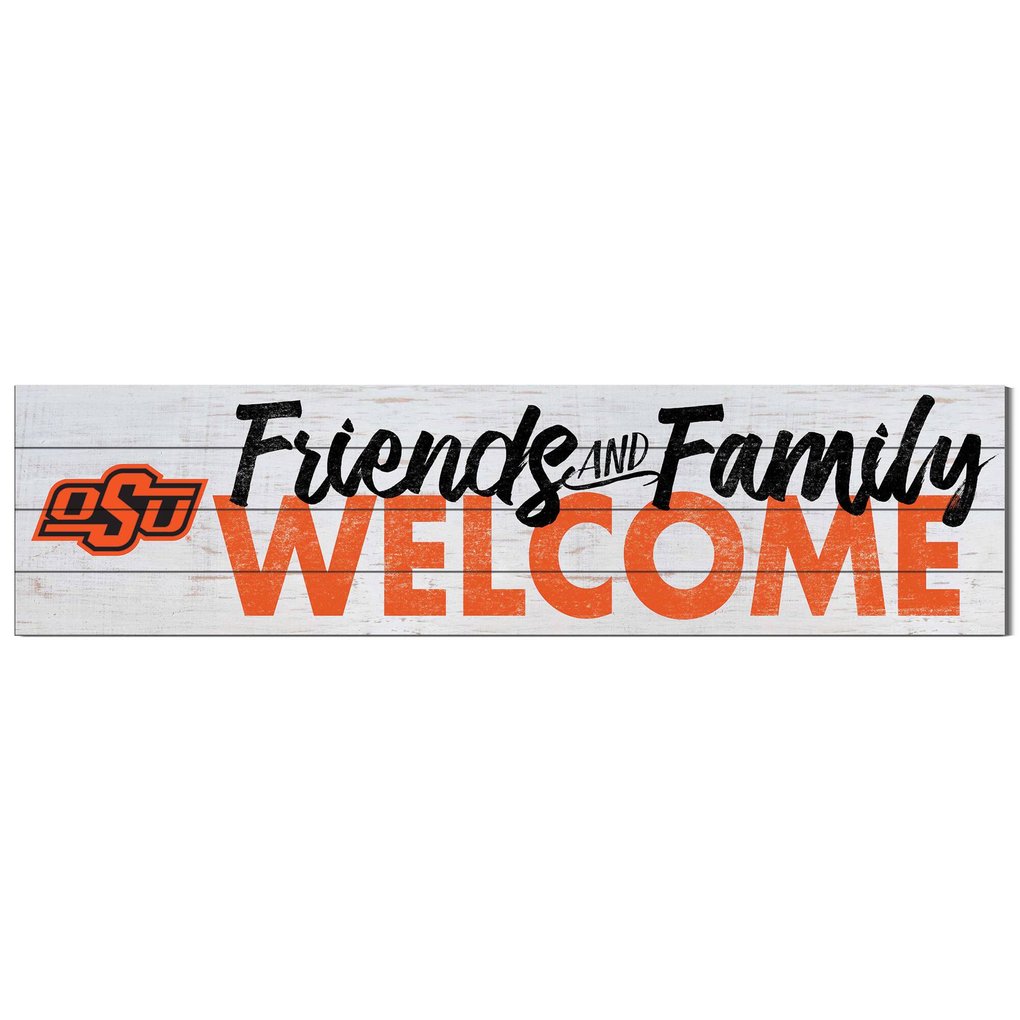 Oklahoma State Cowboys 10'' x 40'' Friends & Family Welcome Sign
