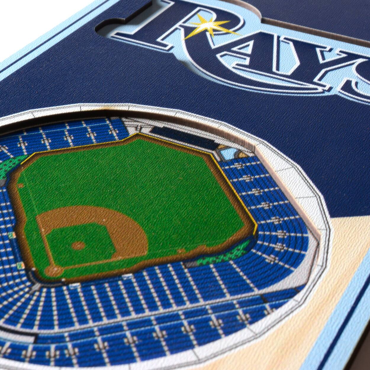 Alt View 1. YouTheFan - Tampa Bay Rays 6'' x 19'' 3D StadiumView Banner - Multicolor.