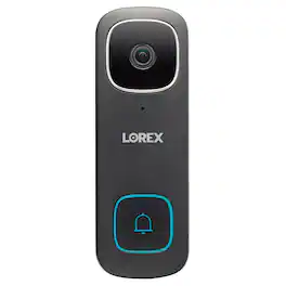 Lorex - 2K QHD Wired Smart Video Doorbell with Person Detection - Black
