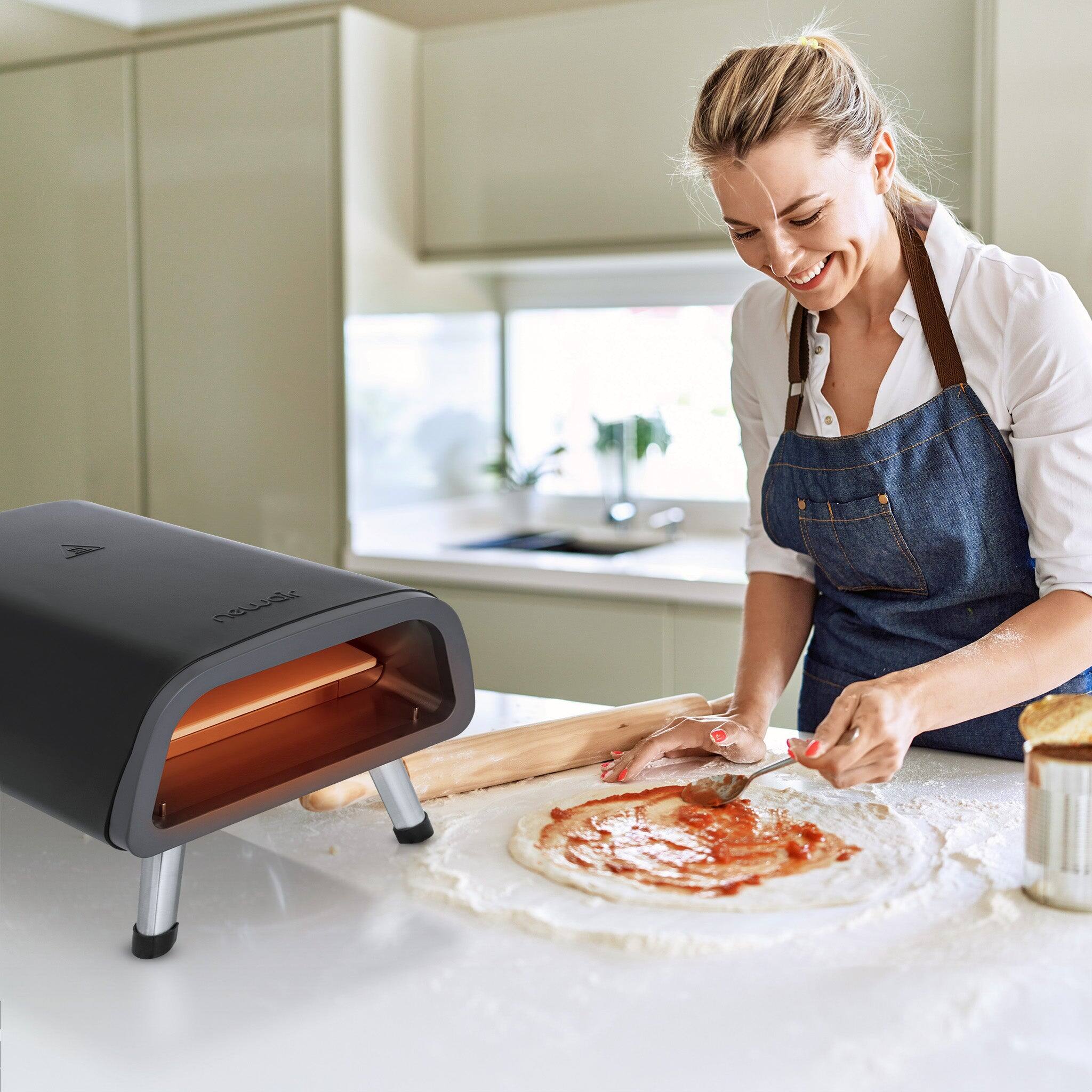 Alt View 9. NewAir - Portable Countertop Electric Pizza Oven - Black.