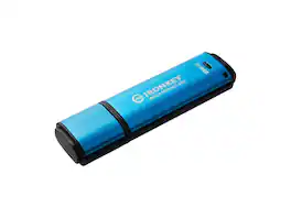 Kingston - Ironkey Vault Privacy 50 USB-C 256GB AES 256 Encrypted Flash Drive - Black