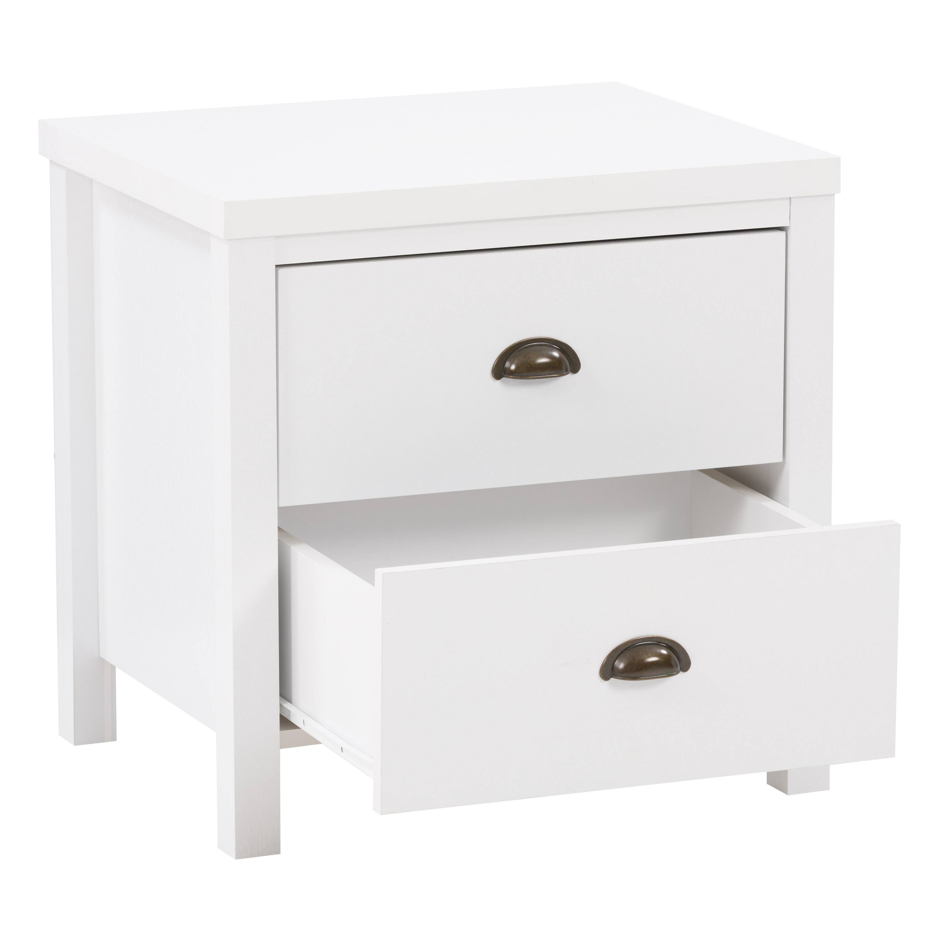 Alt View 11. CorLiving - Boston 2-Drawer Night Stand - White.