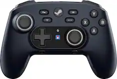 Front. Hori - Wireless HORIPAD for Steam (Midnight Black) - Black.