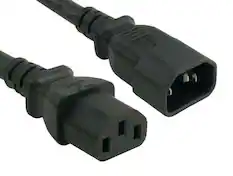 Front. Sanoxy - SANOXY Cables and Adapters; 3ft 16 AWG Computer Power Extension Cord (IEC320 C13 to IEC320 C14) - Black.