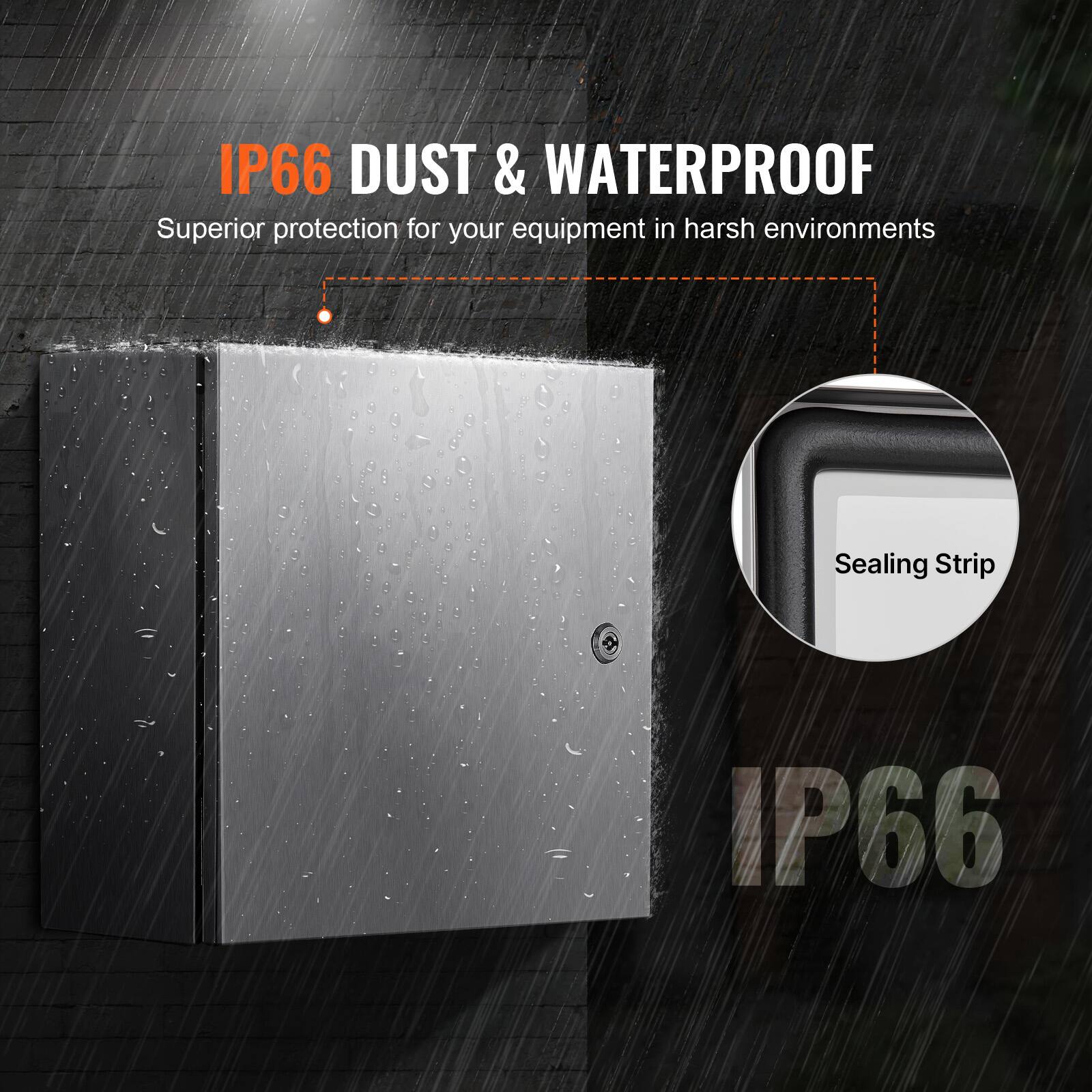 IP66 DUST & WATERPROOF  
Superior protection for your equipment in harsh environments  
Sealing Strip