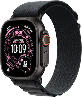 Apple Watch Ultra 3 (GPS+Cellular) 49mm Titanium Case with Black Alpine Loop - Large - Black - (2025)