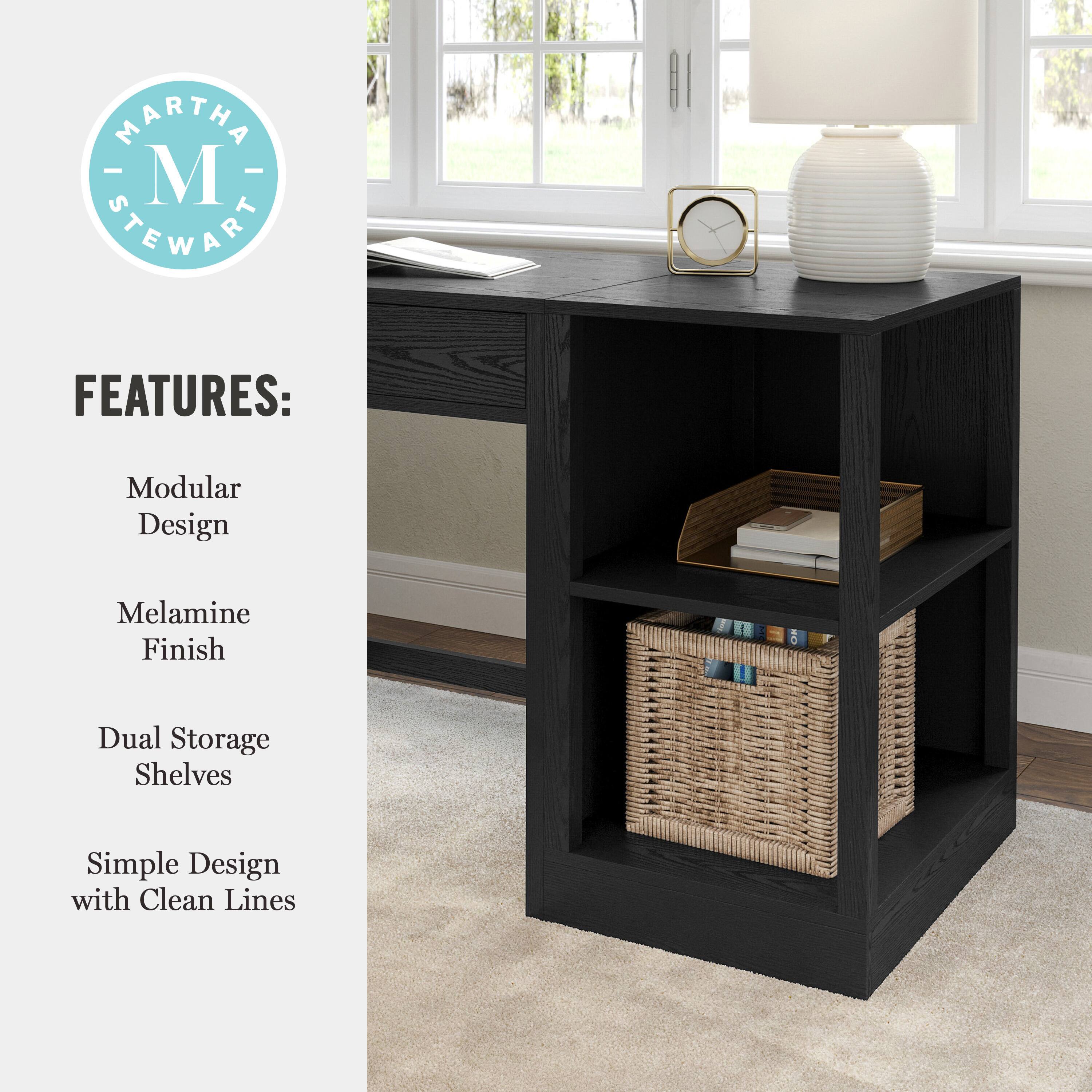 MARTHA STEWART FEATURES: Modular Design Melamine Finish 5 Dual Storage Shelves Simple Design with Clean Lines