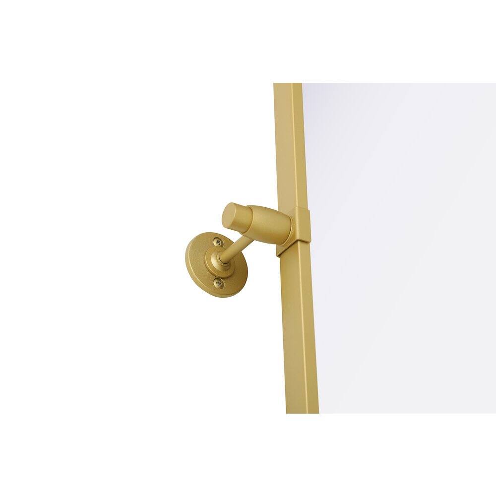 Alt View 10. Elegant Kitchen and Bath - Amoura 27X30 Pivot Mirror In Brass - Brass.