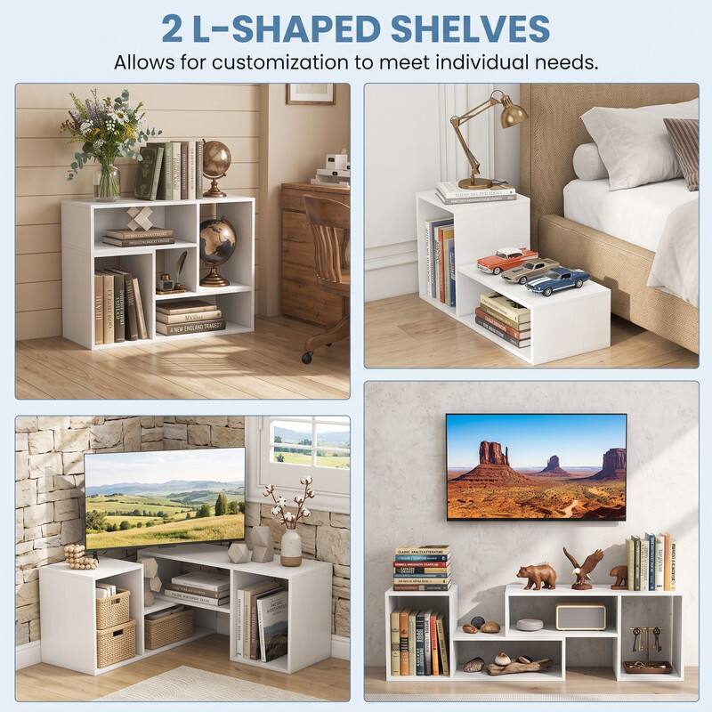 2 L-SHAPED SHELVES  
Allows for customization to meet individual needs.