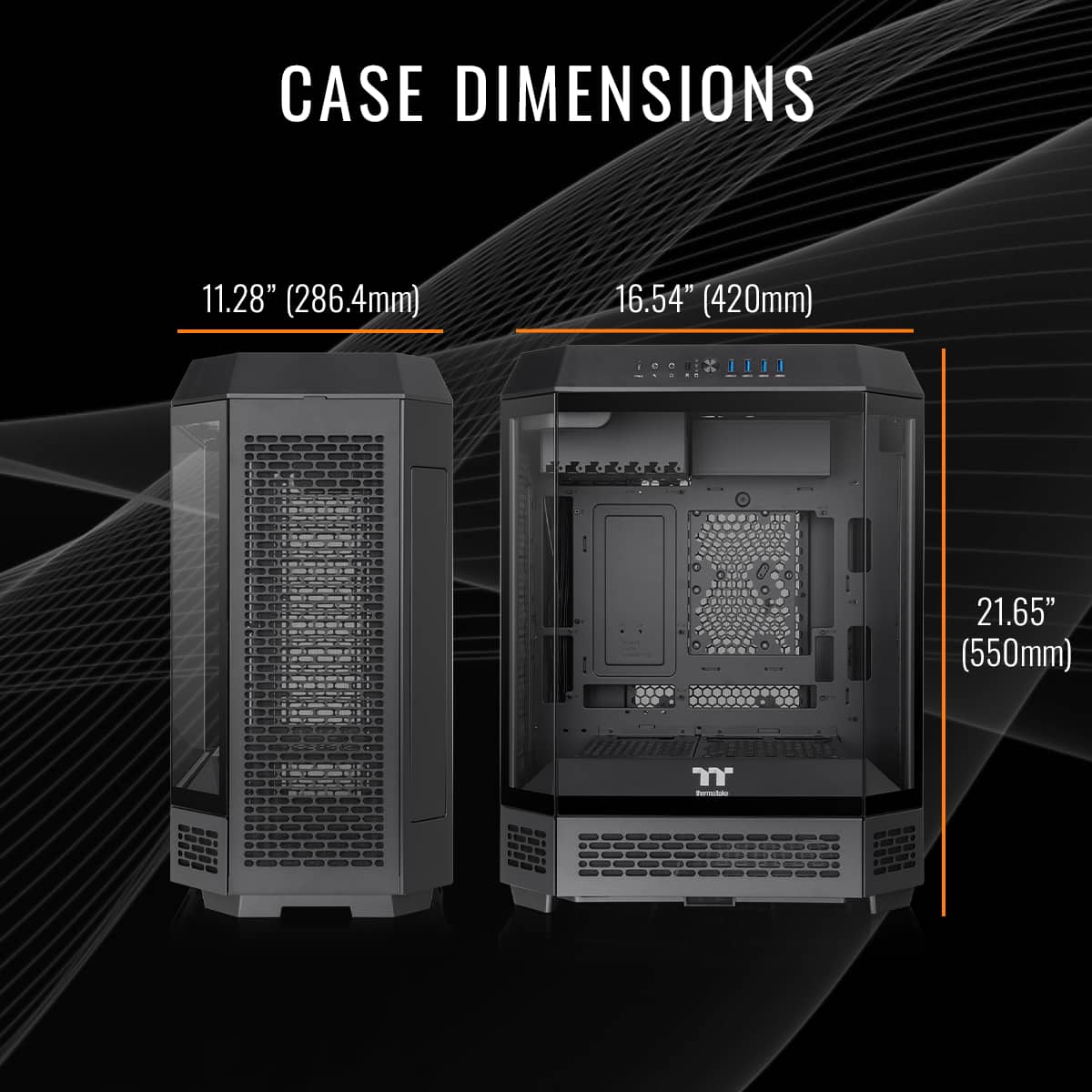 CASE DIMENSIONS 11.28" (286.4mm) 16.54" (420mm) 21.65" (550mm)