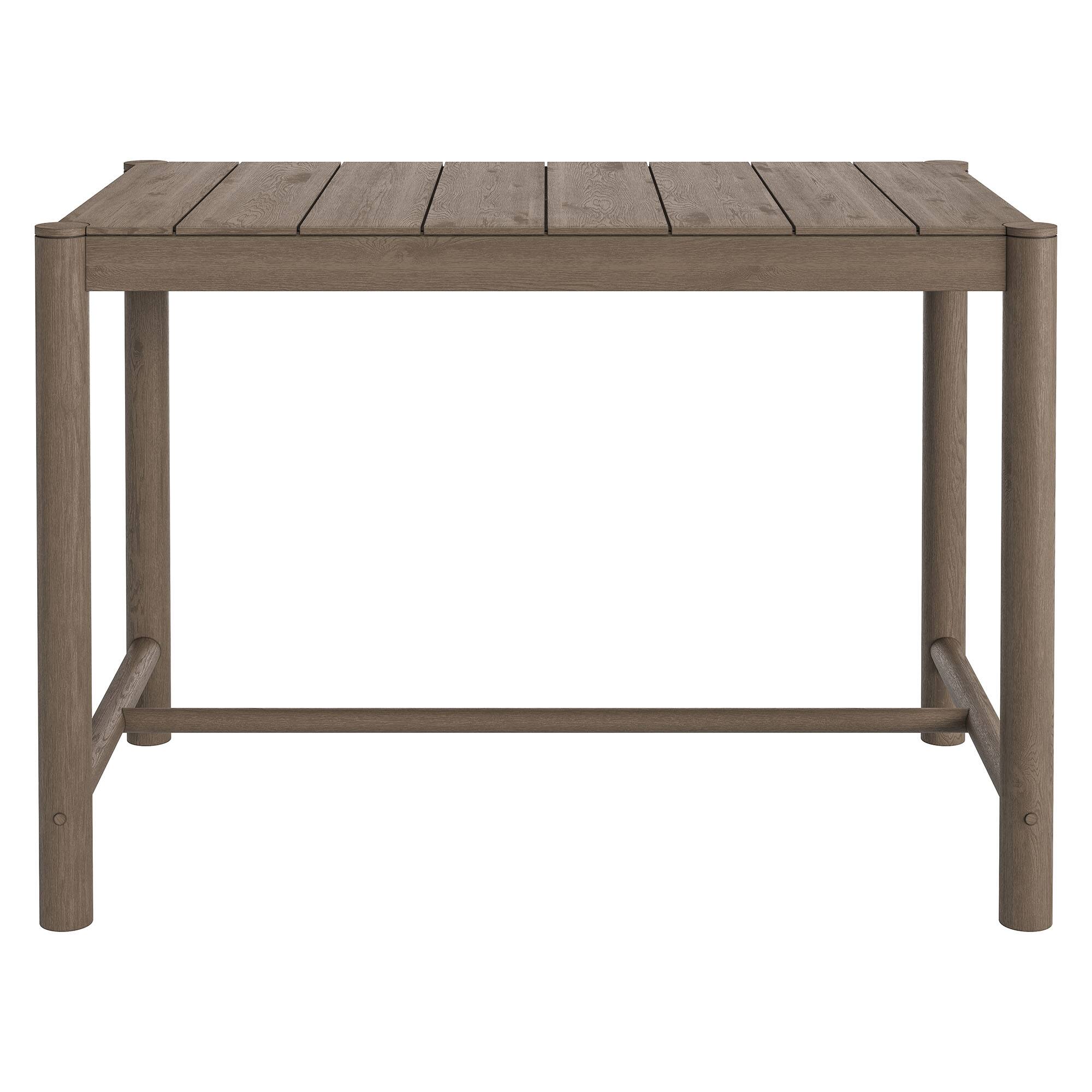 Alt View 3. Modway - Eleni Rectangle 56-Inch Outdoor Teak Wood Rectangular Bar Table by Modway - Weathered Gray Teak.