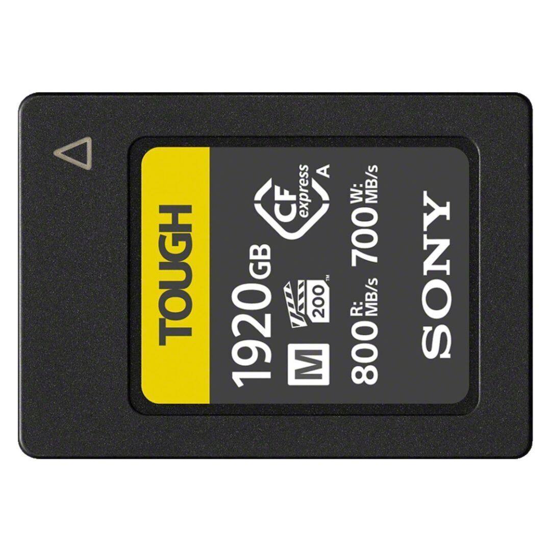 TOUGH  
1920 GB  
CFexpress A  
700 MB/s W  
800 MB/s R  
200  
M  
SONY