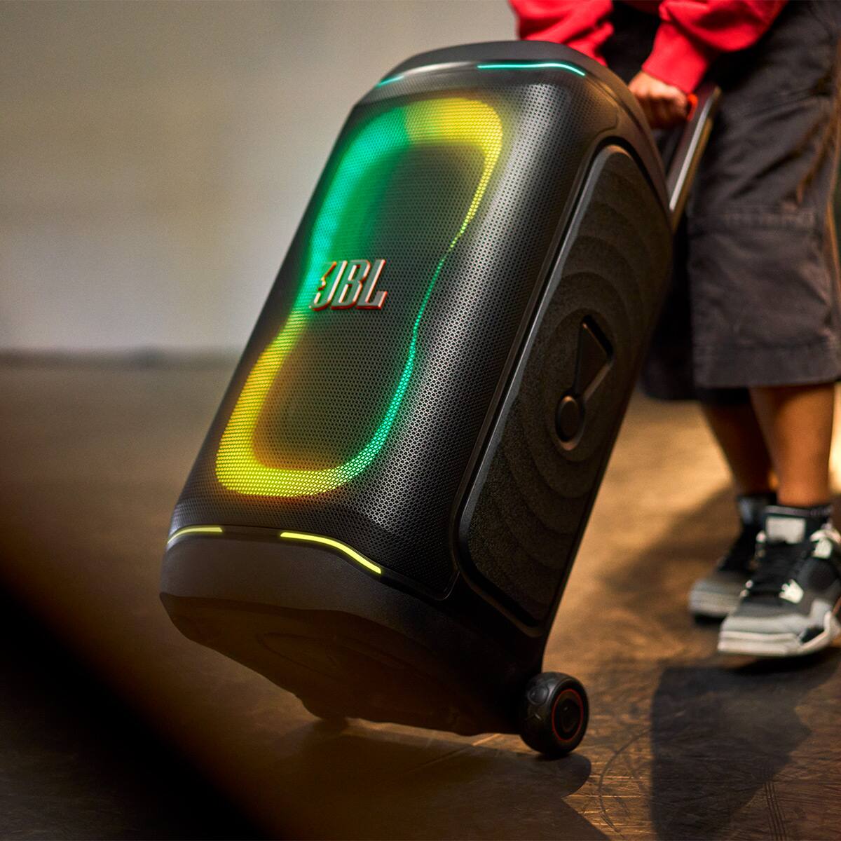 Alt View 9. JBL - JBL PartyBox 330 Portable Party Speaker Bundle with EasySing Wireless Microphones - Black.