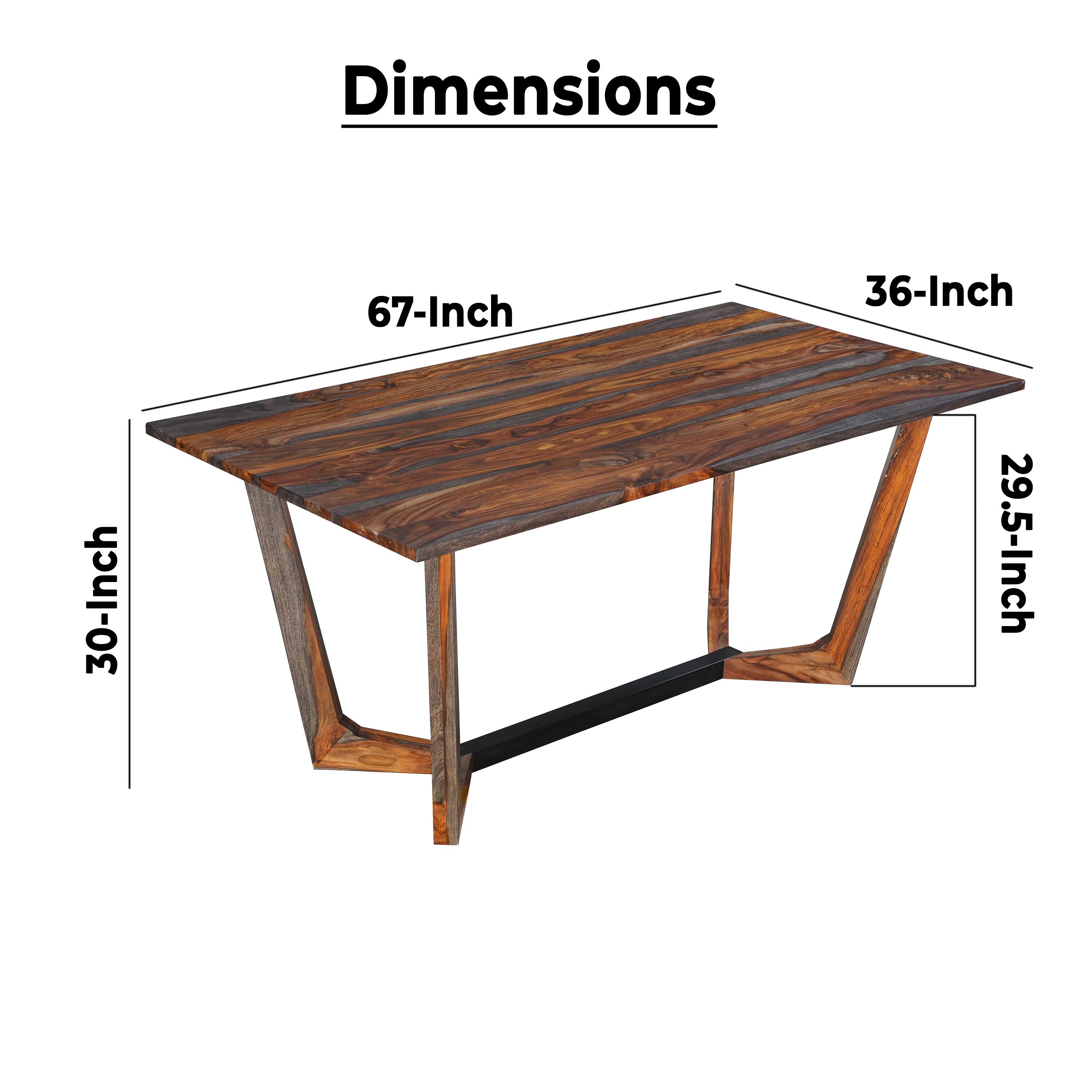Dimensions  
67-Inch x 36-Inch x 30-Inch x 29.5-Inch