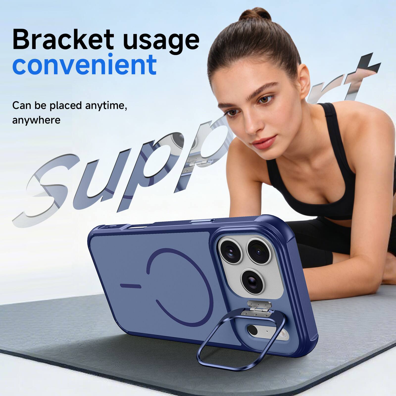 Bracket usage convenient  
Can be placed anytime, anywhere