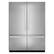 Front. JennAir - NOIR Left Hand Swing Panel Kit for Built-In Refrigerators - Stainless Steel.